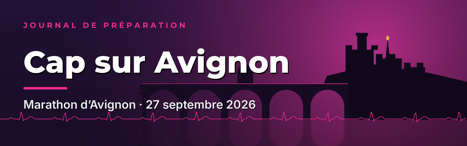 Cap sur Avignon — journal de préparation au marathon d’Avignon, 27 septembre 2026
